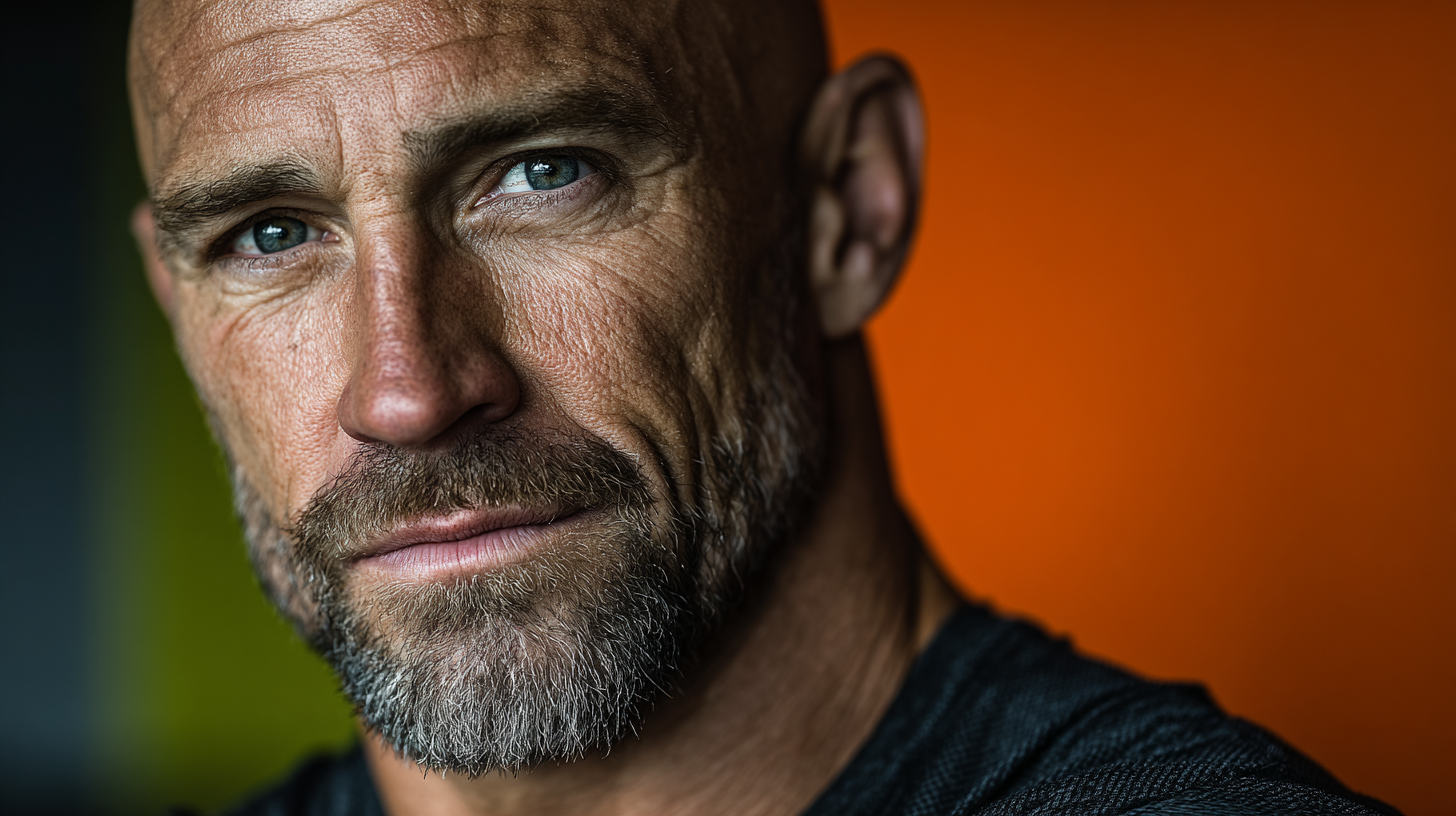 Чоловік виконує йогу, демонструючи силу та гнучкість